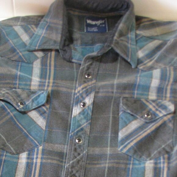 Vintage Wrangler Pearl Snap Button Down Shirt - Picture 1 of 4